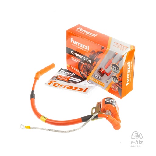 [FERRAZZI] Kit de bobina de alta Competicion Cable Capuchon 130 Extreme Largo Appia Brezza 150 13-24 || Cerro BIX 110 05-24 || Corven Energy 110 06-12 || Gilera Smash 110 20-23 || Honda CG 150 05-24, CG Titan 125 00-01… (+1 marca · 2 modelos)