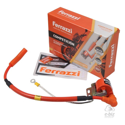 [FERRAZZI] Kit de bobina de alta Competicion Cable Capuchon 130 Extreme Corto Appia Brezza 150 13-24 || Cerro BIX 110 05-24 || Corven Energy 110 06-12 || Gilera Smash 110 20-23 || Honda CG 150 05-24, CG Titan 125 00-01… (+1 marca · 3 modelos)