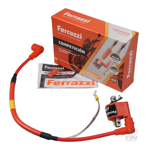 [FERRAZZI] Kit de bobina de alta Competición 90 Extreme con cable y capuchón Bajaj Rouser NS 135-200 14-20
