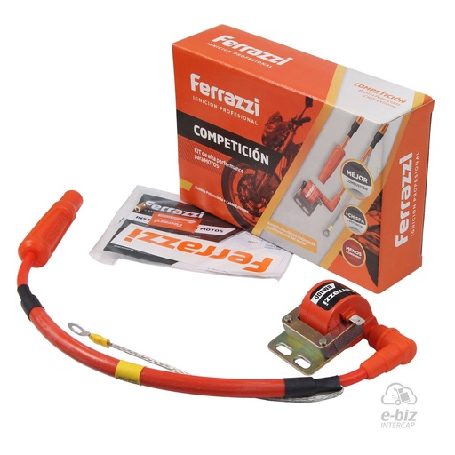 [FERRAZZI] Kit de bobina de alta Competicion Cable Capuchon 180 Extreme Appia Brezza 150 13-24 || Cerro BIX 110 05-24 || Corven Energy 110 06-12 || Gilera Smash 110 20-23 || Honda CG 150 05-24, CG Titan 125 00-01… (+1 marca · 2 modelos)