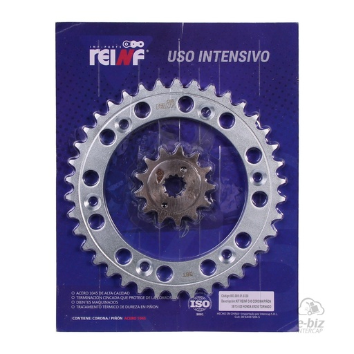 [Reinf] Kit corona y piñon C45 38 13-520 Honda XR Tornado 250 01-24