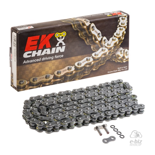 [Ek Chain] Cadena de transmision (O-Ring) 520 118 MLJ BMW F GS 650 00-12, G GS 310 18-24 || Bajaj Rouser NS 200 2018 || Guerrero GRF 250 12-18 || Honda CR 125-250 92-07, CRF 250-450 02-24… (+6 marcas · 37 modelos) | (8000 lbs)