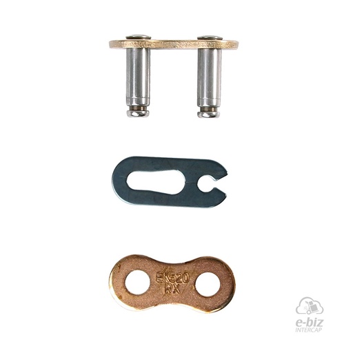 [Ek Chain] Unión de cadena 520RX-SKJ CON Clip Golden Corven Triax Touring 250 15-24 || Honda CBX Twister 250 08-19, CR 125-250 95-97, NX 250-650 88-90, TRX EX 400 99-01… (+3 marcas · 21 modelos)