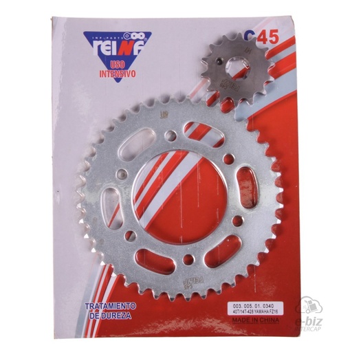 [Reinf] Kit corona y piñon C45 40 14-428 Yamaha FZ16