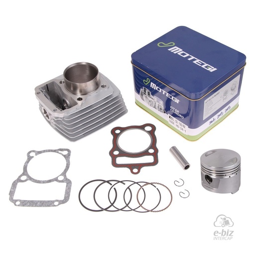 [Motegi] Kit de pistón, cilindro y juntas Varillero Appia Brezza 150 2015 || Corven Hunter 150 2018 || Motomel Skua 150 09-24 || Zanella RX 150 05-24, ZR 150 2024 || Motomel CG 150