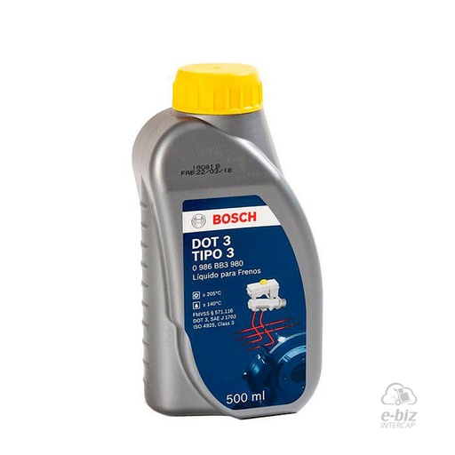 [Bosch] Líquido de frenos (0.5L) (DOT 3)