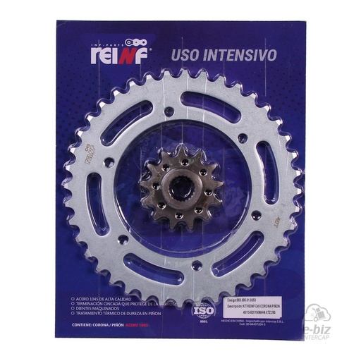 [Reinf] Kit corona y piñon C45 40 13-520 Yamaha XTZ 250 09-24, XTZ Lander 250 06-08