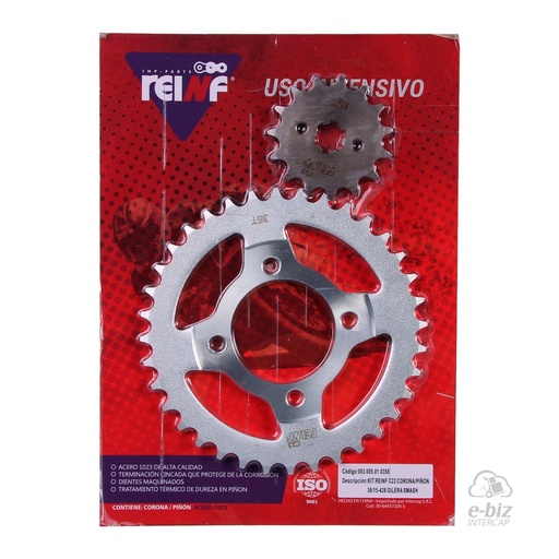 [Reinf] Kit corona y piñon C23 36 15-428 ZB BIT Cerro BIX 110 07-24 || Corven Energy 110 06-15 || Gilera Smash 110-125 20-23 || Honda Wave S 110 2015 || Mondial LD 110 2021… (+1 marca · 1 modelo)