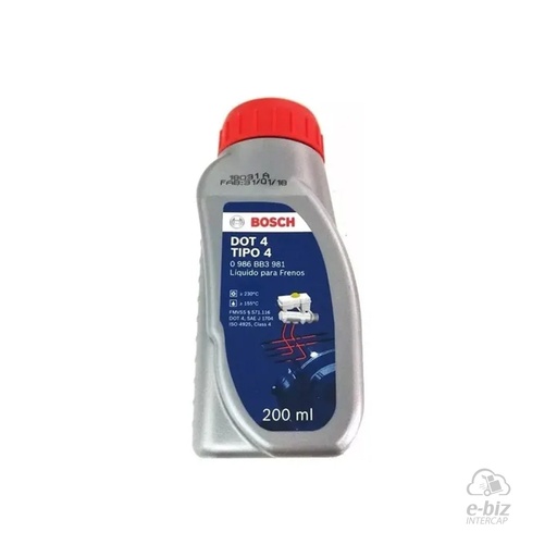 [Bosch] Líquido de frenos (DOT 4) (0.2L)