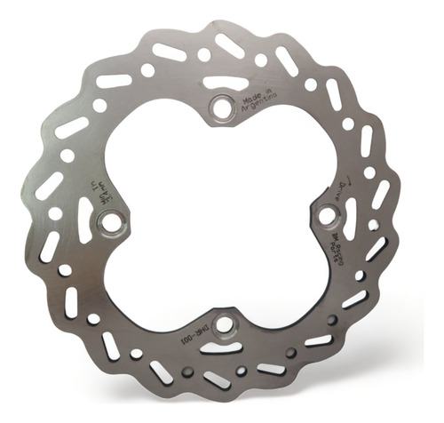 Disco de freno fijo ventilado trasero (espesor 4mm) (220mm diámetro) (reemplaza OEM 43351-KZ1-770) Honda CR 125R 91-94, CR 250R 91-94, CR 500R 91-94, CRF 230L 08-09, CRF 230M 09, XR 250L 91-96, XR 250R 91-04, XR 400R 96-04, XR 600R 91-00