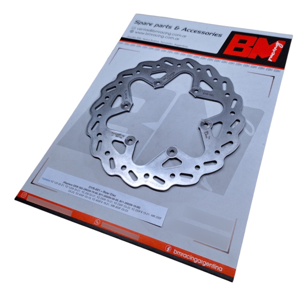Disco De Freno Trasero Yamaha Yz 125-250, Yzf-wrf 250-450