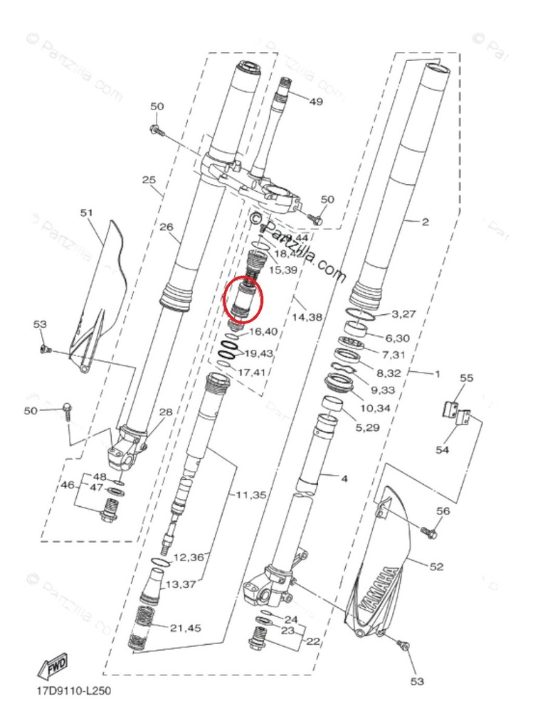 Free Piston Yamaha Kayaba Aos, Yamaha Yz-yzf 05-24