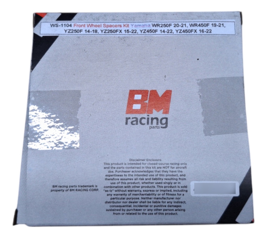 Bujes Separador Rueda Del Yamaha Eje 22mm