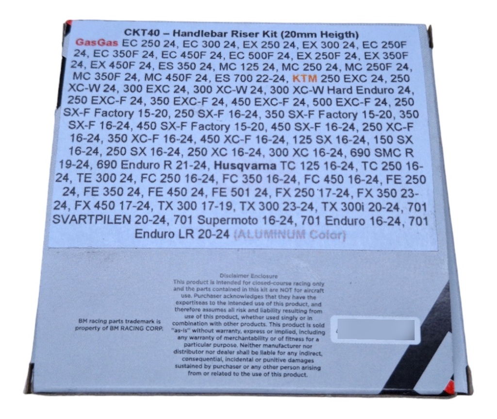 Elevador Manubrio Ktm Sx-xc-f 16-23/husqvarna Tc-fc-x