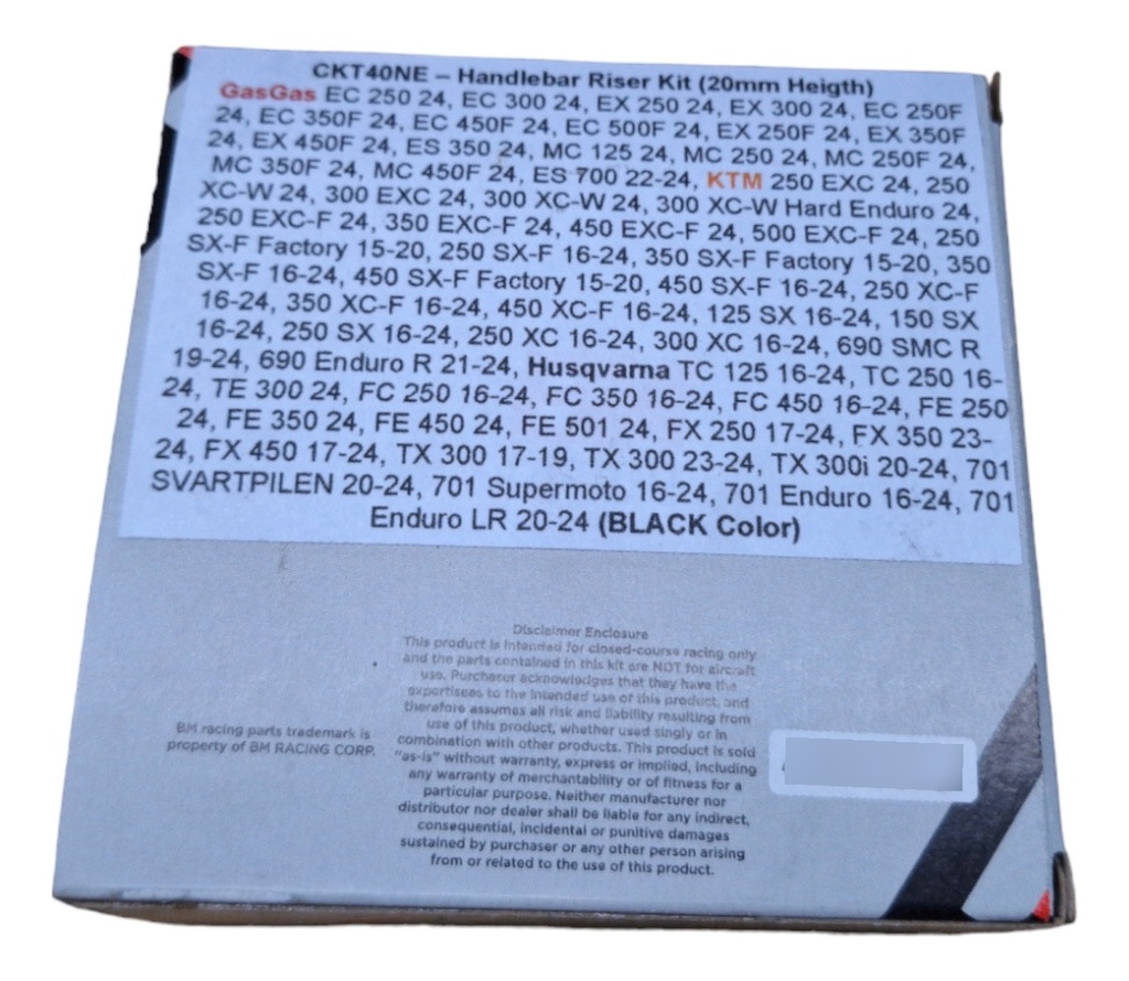 Elevador Manubrio Ktm Sx-F-Xc/Husqvarna 16-22 (Color Aluminio)