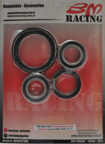 [WB-2001] BM Racing - Kit Rodamientos de rueda Delantera RMX 450Z 2010-2017