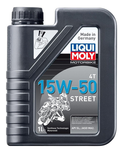 [2555] Aceite Motor Liqui Moly Motorbike 4T Street Semisintetico 15W50 X 1L